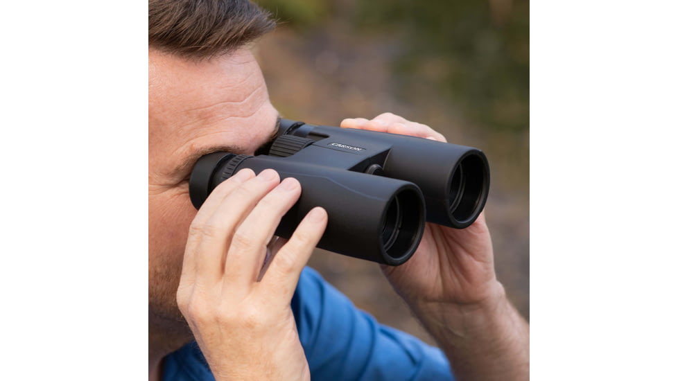 Carson Optical Makalu 10x42mm Power Lightweight and Portable Full Size Binoculars, Black, 5.9 in x 5.1 in x 2.3 in, MK-042
