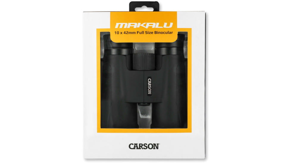 Carson Optical Makalu 10x42mm Power Lightweight and Portable Full Size Binoculars, Black, 5.9 in x 5.1 in x 2.3 in, MK-042