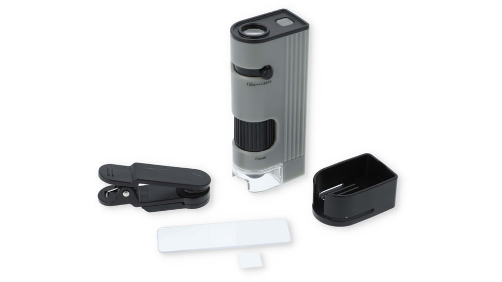 Carson Optical MP-400 MicroPic 120-240x Pocket Microscope, Gray, 1.0 in x 1.7 in x 5.1 in, MP-400