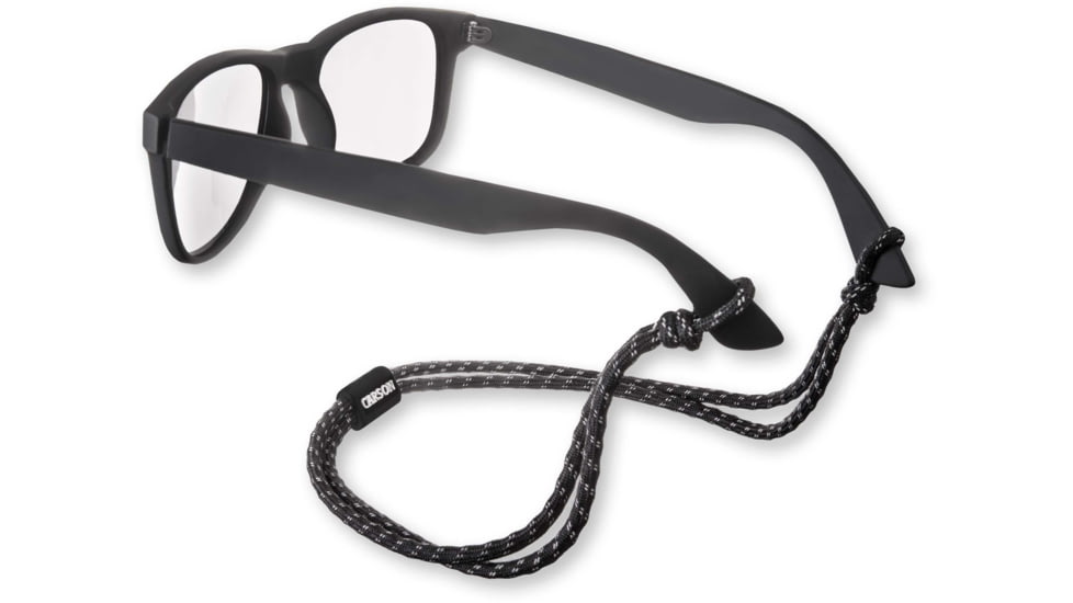 Carson Optical Paracord Eyewear Retainers, Black/Reflective Grey, EX-50BGY