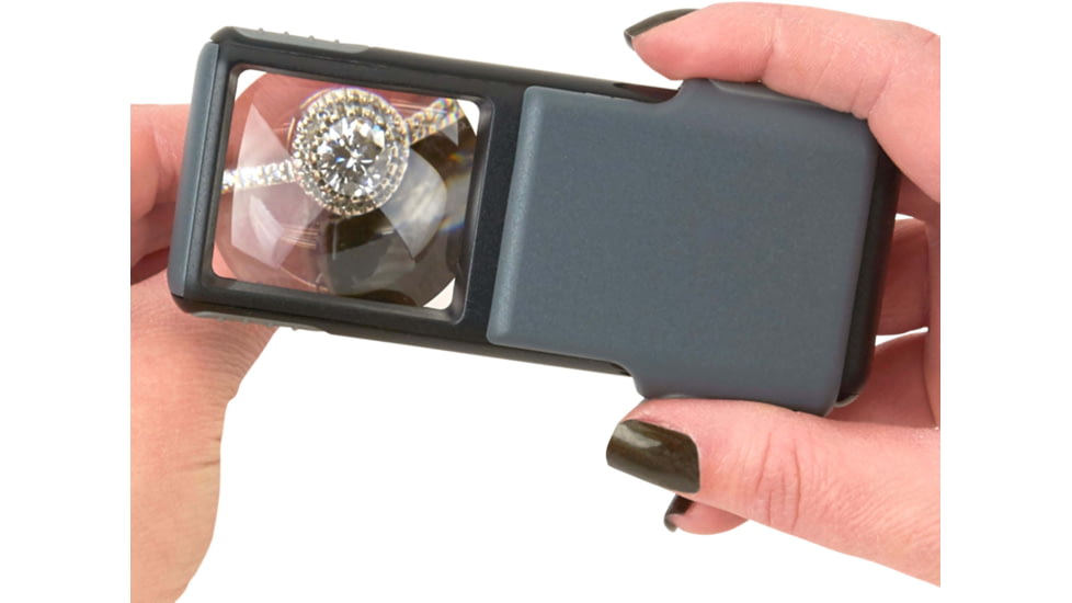 Carson PO-55 MiniBrite 5x Power Slide-Out Pocket Magnifier Loupe,Grey PO-55