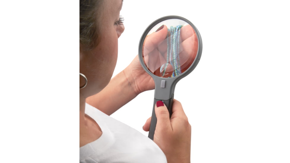 Carson SplitHandle 2x/3x Magnifying Glass, Black HF-11