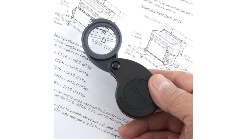 Carson TriView 5x / 10x / 15x Folding Loupe with Built-in Case TV-15