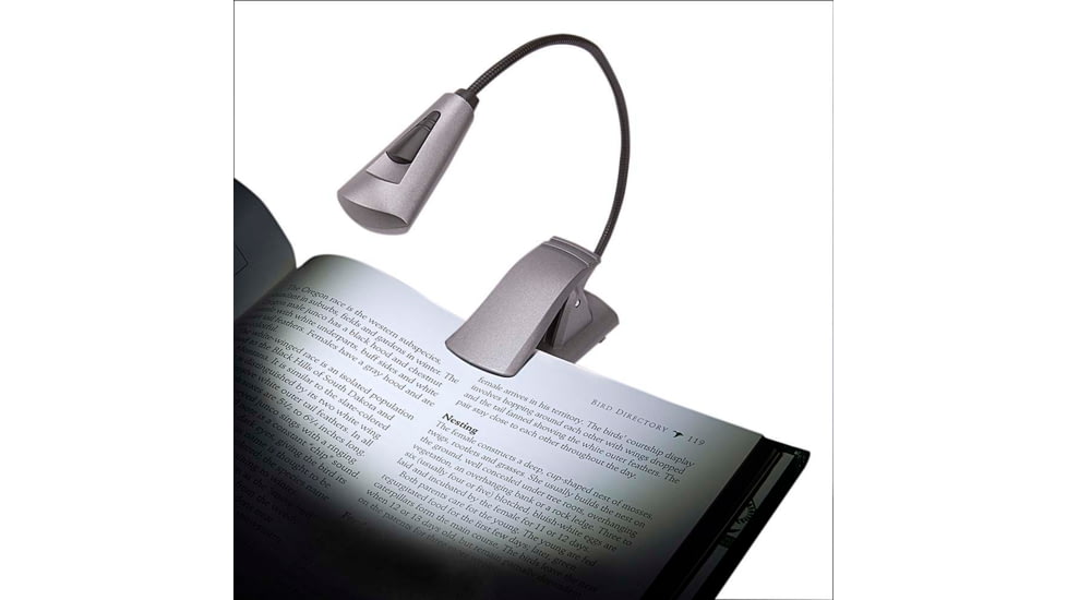 Carson Ultra-Bright Fully Adjustable 6 LED Book Light, Grey FL-66
