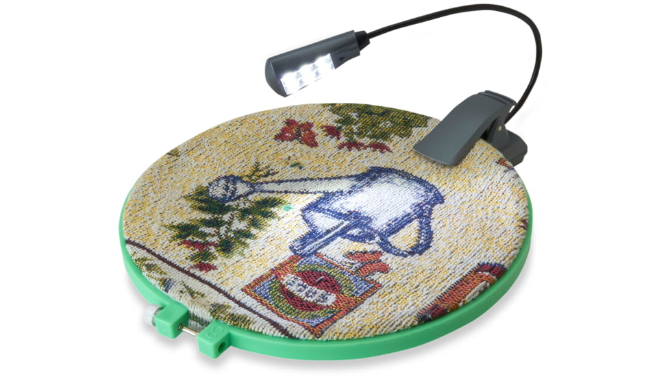 Carson Ultra-Bright Fully Adjustable 6 LED Book Light, Grey FL-66