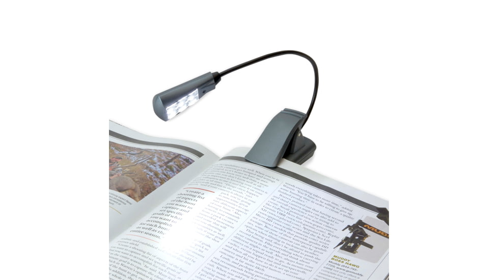 Carson Ultra-Bright Fully Adjustable 6 LED Book Light, Grey FL-66