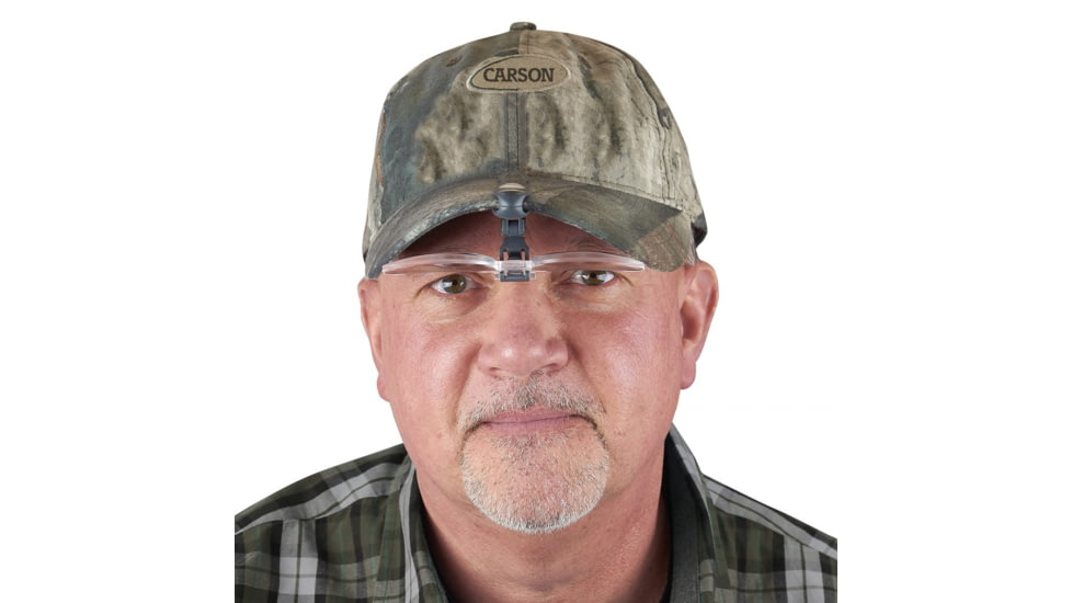 Carson VisorMag 2x Power +4.00 Diopters Clip-On Magnifying Lens for Hats VM-12
