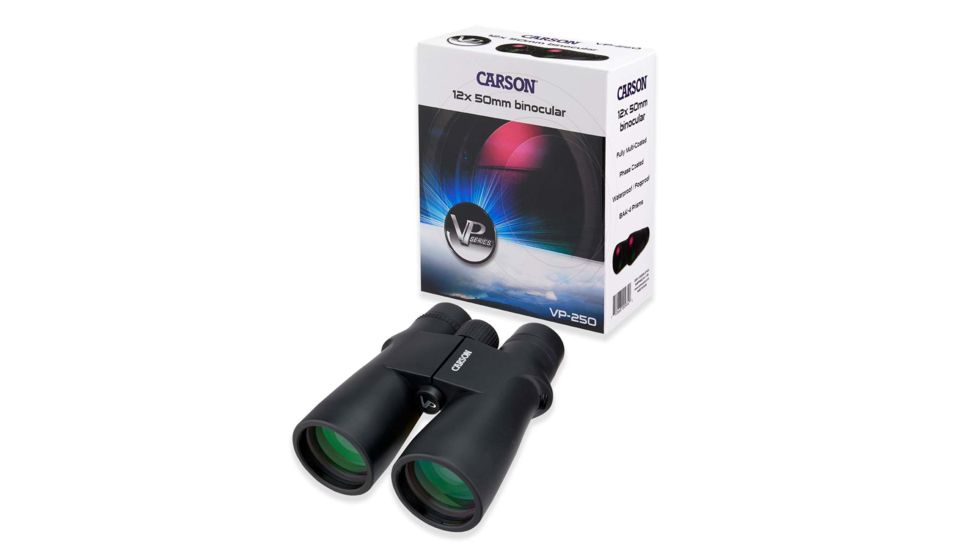 Carson VP Series 12X50mm Binoculars, Black VP-250