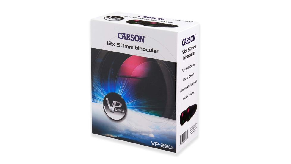 Carson VP Series 12X50mm Binoculars, Black VP-250