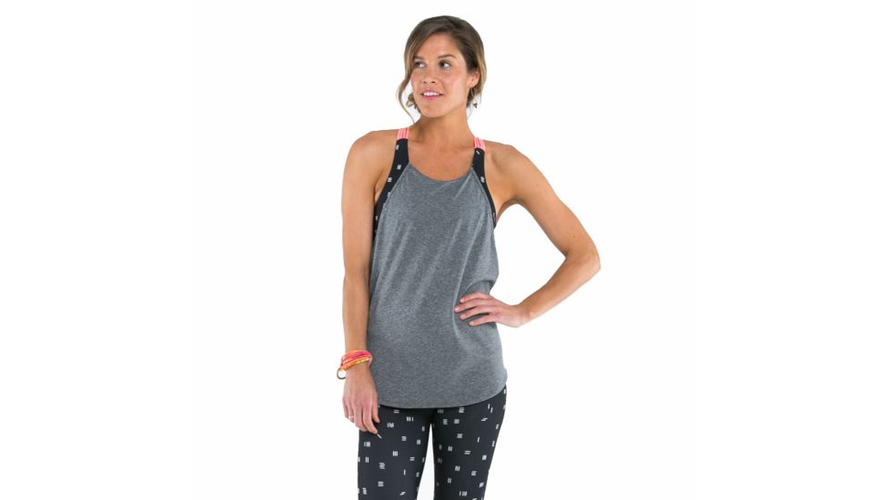 Carve Designs Airlia Tank, Womens, Grey with Dash, XL, ATBW71-007-XL