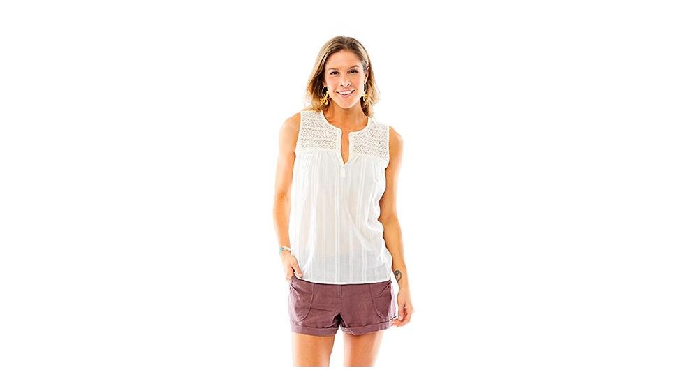 Carve Designs Allison Sleeveless Top, Womens, White, SM, TTVS73-133-SM