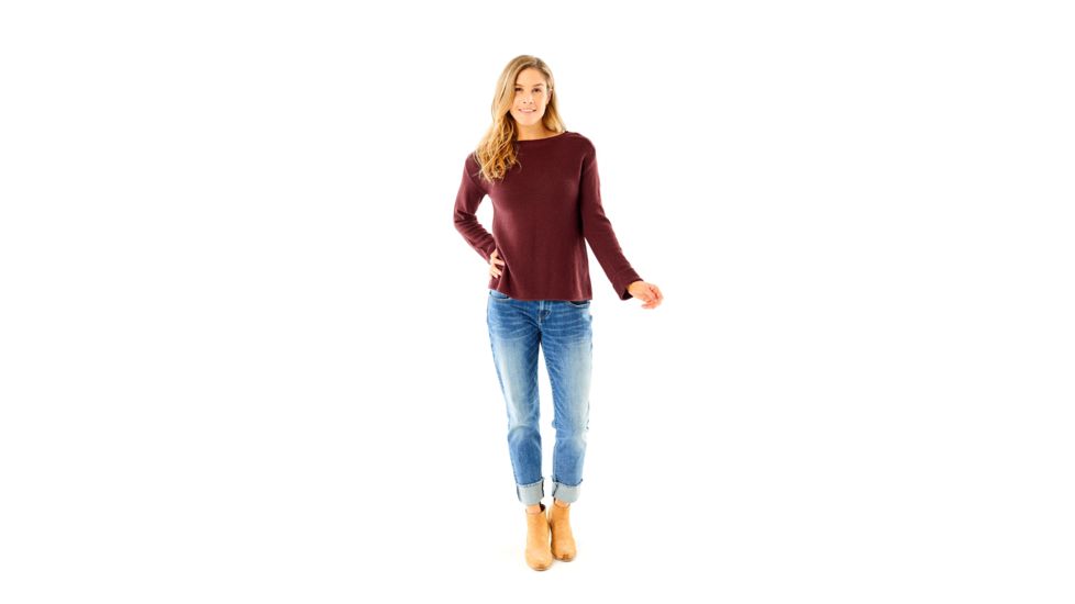Carve Designs Bandon Sweater - Womens, Merlot, Extra Small, SWBA18-621-XS