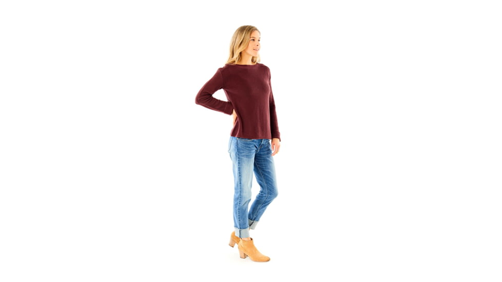 Carve Designs Bandon Sweater - Womens, Merlot, Extra Small, SWBA18-621-XS