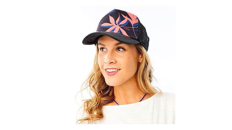 Carve Designs Beach Hat, Womens, Black with Flamingo Palms, OS, HTTH15-695-OS