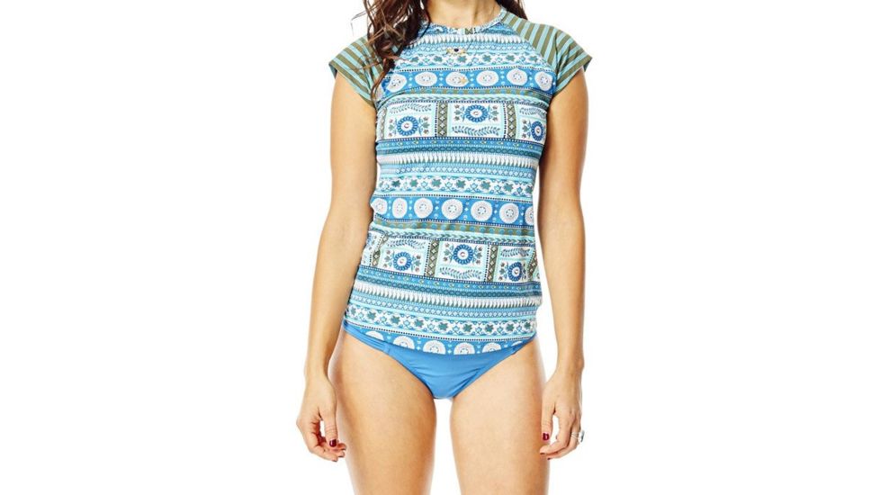 Carve Designs Belles Beach Rash Guard - Women's-Medium-Reed Parisio/Canyon Stripe