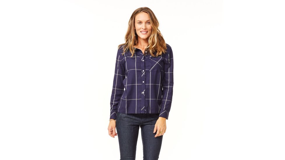 Carve Designs Betasso Button Front Shirt - Women's-Anchor Windowpane-Medium, TLYG84-483-MD