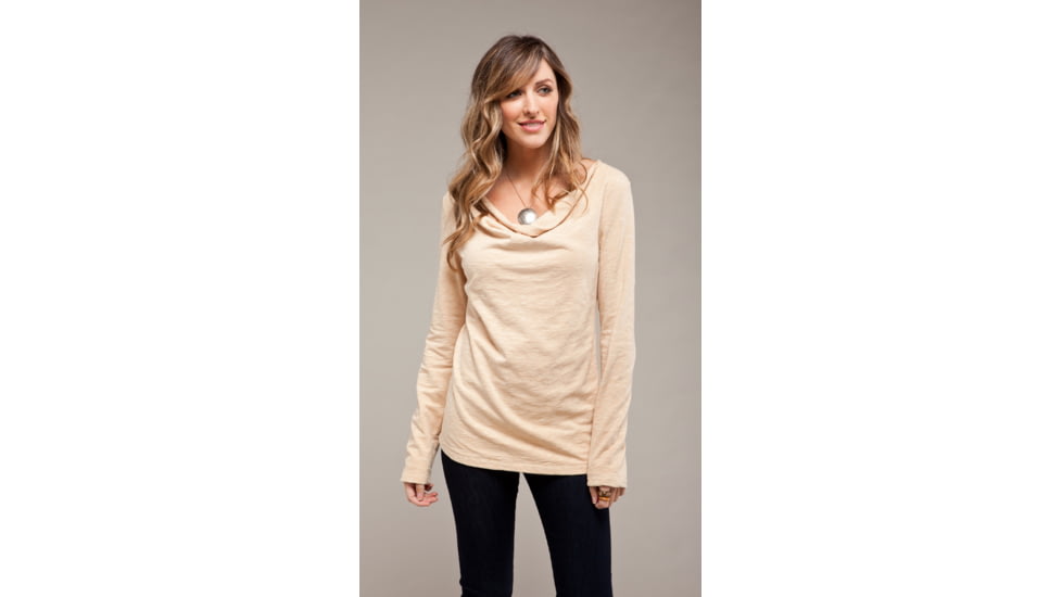Carve Designs Crestin Cowl Neck Shirt - Women's-Wheat-Large