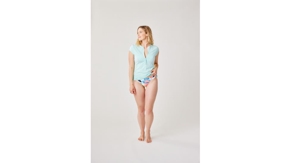 Carve Designs Dawson Rashguard - Womens, Sea Glass, Extra Small, RGCR26-352-XS
