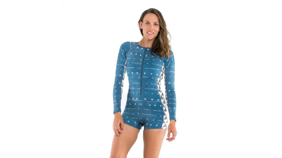 Carve Designs Duckdive Onesie, Womens, Shibori with Olive Triangles, XS, RGWS14-978-XS