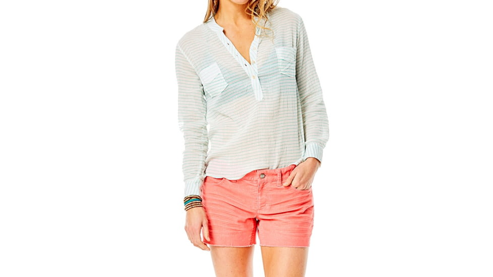 Carve Designs Dylan Gauze Shirt - Women's-Mint Aruba Stripe-Large