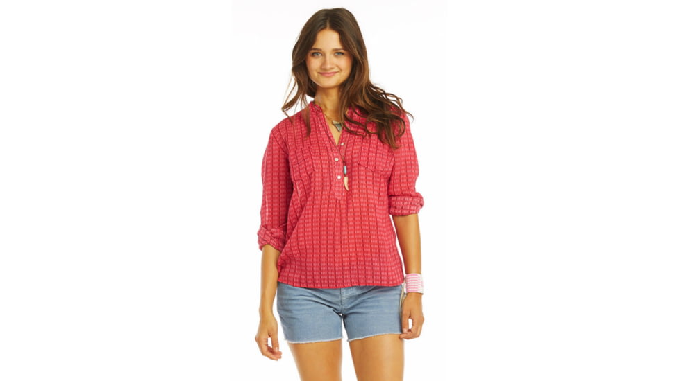 Dylan Gauze Shirt - Womens-Strawberry Alpine-Small