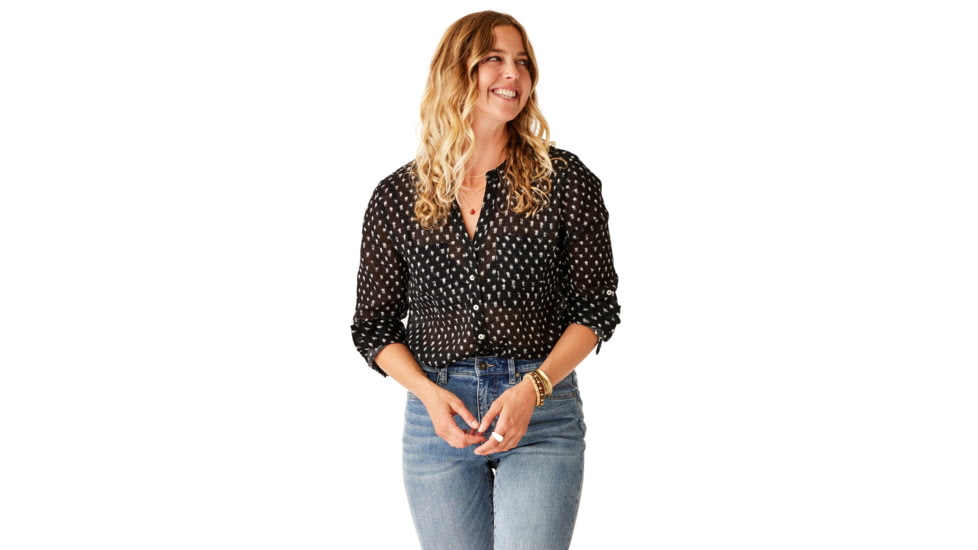 Carve Designs Dylan Gauze Tunic - Womens, Black Crosshatch, Small, TWTC52-997-SM