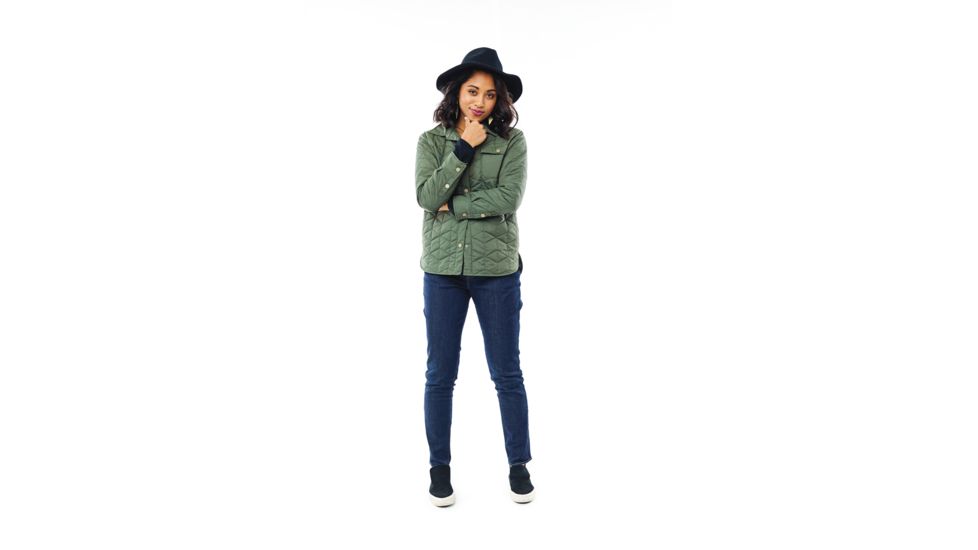 Carve Designs Evans Quilted Shacket - Womens, Fir, Extra Small, JAQU28-392-XS