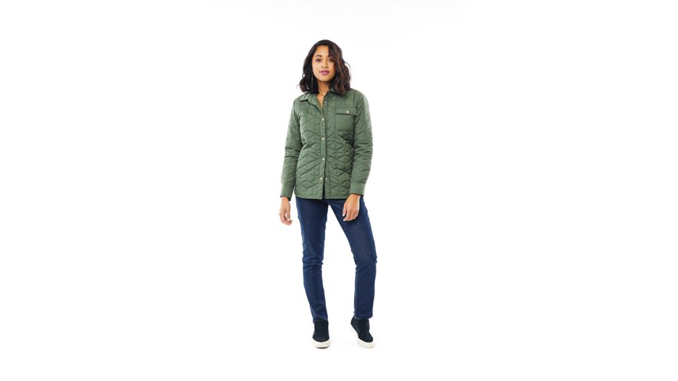 Carve Designs Evans Quilted Shacket - Womens, Fir, Extra Small, JAQU28-392-XS