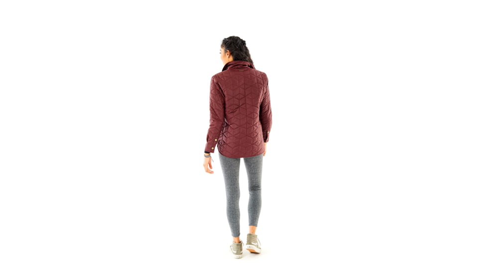 Carve Designs Evans Quilted Shacket - Womens, Merlot, Extra Small, JAQU28-621-XS