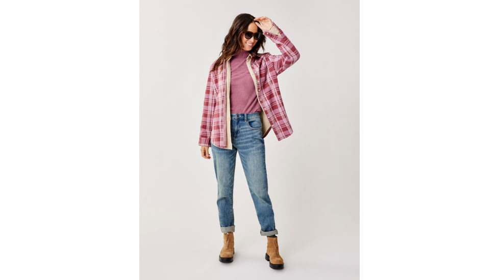 Carve Designs Fairbanks Supersoft Shirt - Womens, Brick Plaid, Large, TKSS70-633-LG