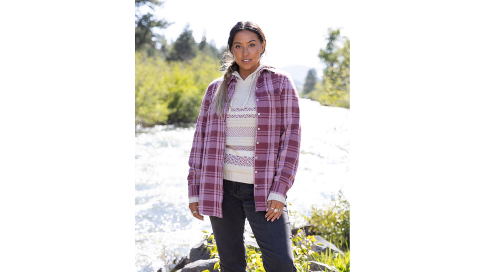 Carve Designs Fairbanks Supersoft Shirt - Womens, Brick Plaid, Large, TKSS70-633-LG