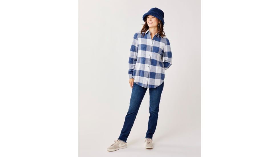 Carve Designs Fairbanks Supersoft Shirt - Womens, Navy Plaid, Medium, TKSS70-909-MD