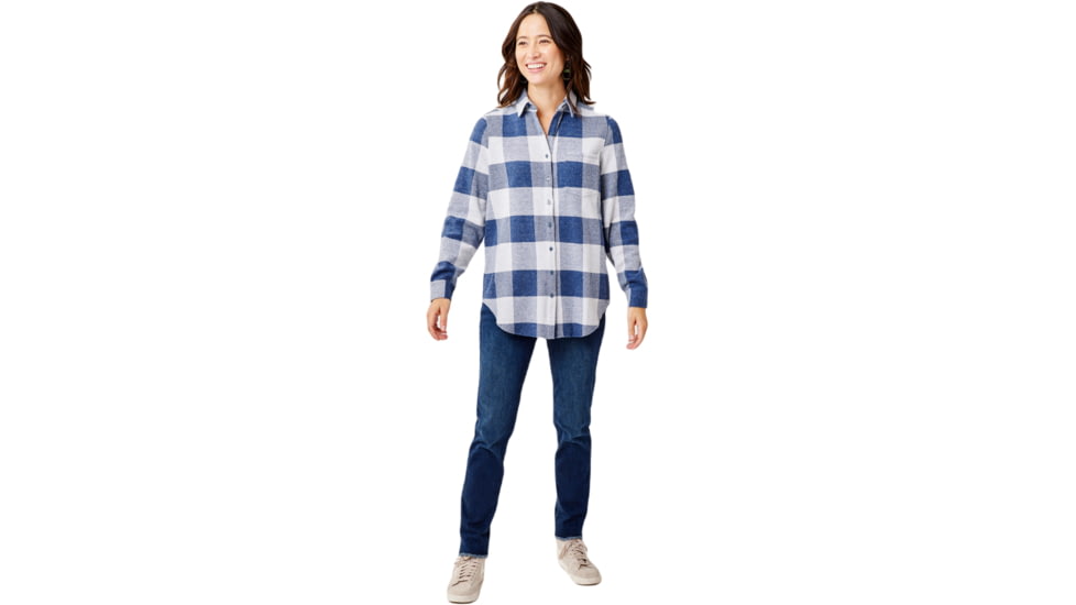Carve Designs Fairbanks Supersoft Shirt - Womens, Navy Plaid, Medium, TKSS70-909-MD