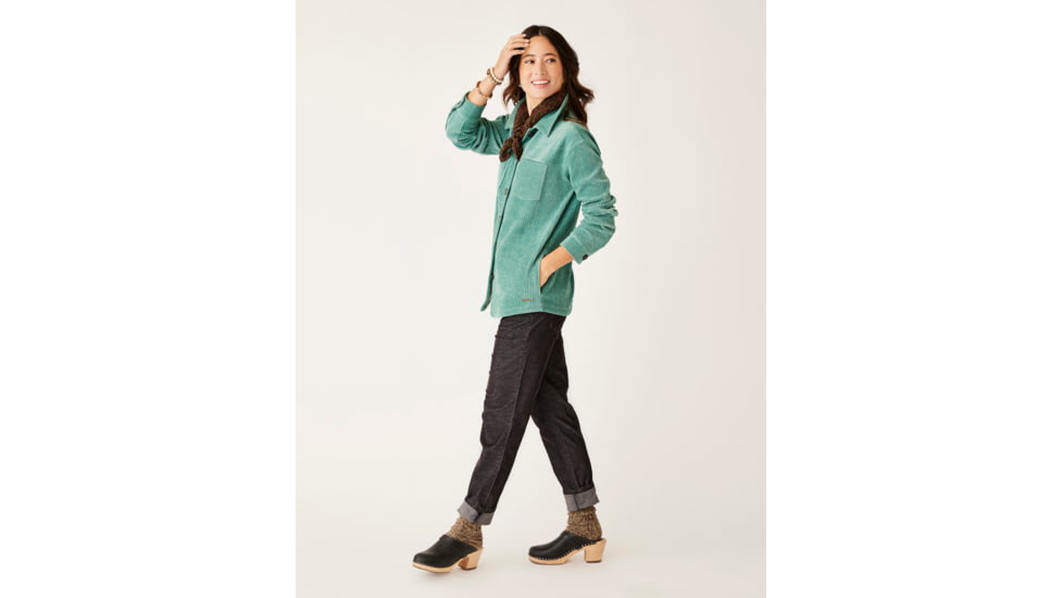 Carve Designs Hudson Stretch Cord Shacket - Womens, Forest, Small, JCSK99-326-SM