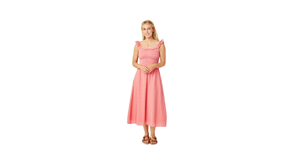 Carve Designs Indie Dress - Womens, Grapefruit Harris Stripe, Small, DRSQ50-660-SM