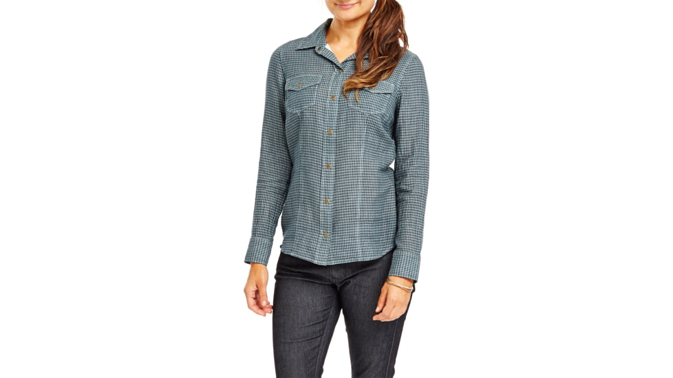 Carve Designs Inverness Shirt - Womens -Evergreen Check-Large