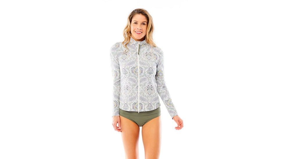 Carve Designs Lake Sunshirt, Womens, Olive Paisley, SM, RGLS13-684-SM