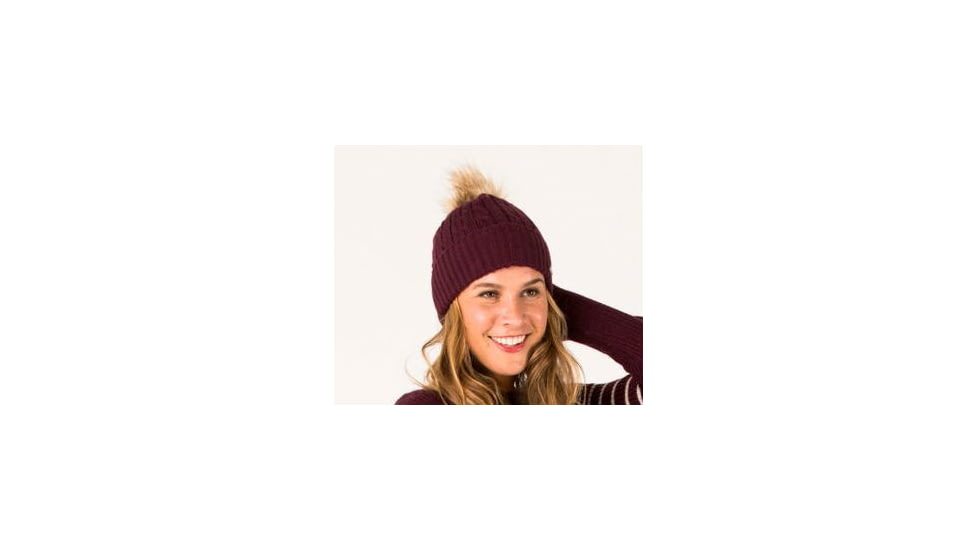 Carve Designs Laurel Pom Pom Hat - Women's -Mulberry