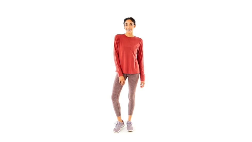 Carve Designs Mallory Long Sleeve Tee - Womens, Sangria, Extra Small, TLEE02-647-XS