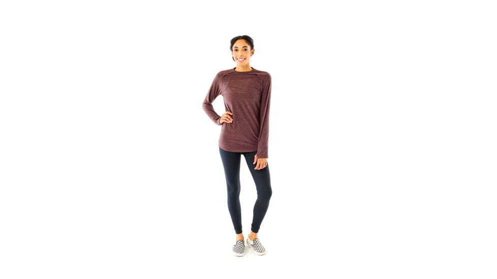 Carve Designs Maywood Long Sleeve Tee - Womens, Merlot, Extra Small, TLNV35-621-XS