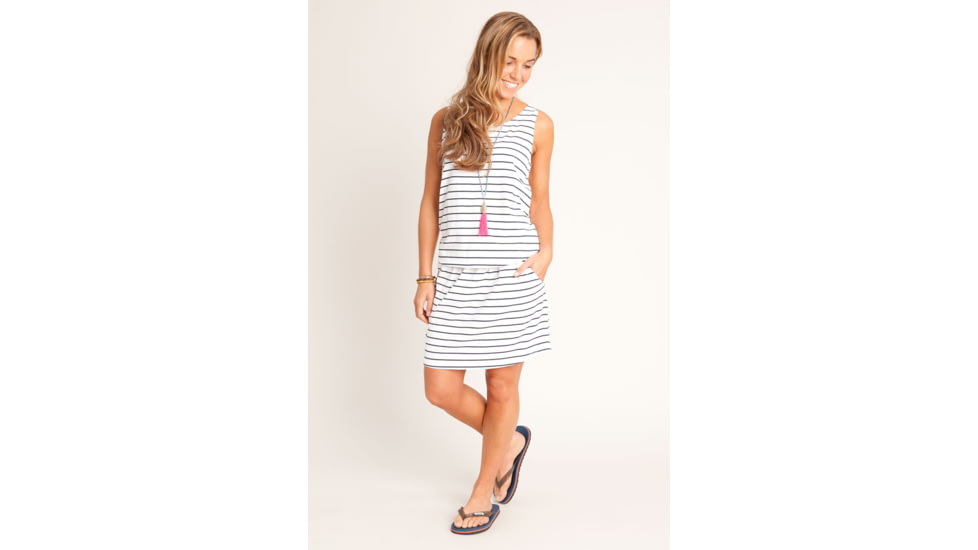 Carve Designs Meadow Dress - Women's-White Nautical-Small