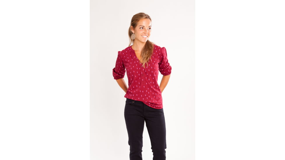 Carve Designs Newport Long Sleeve Shirt - Women's-Oatmeal/Light Brown-Large