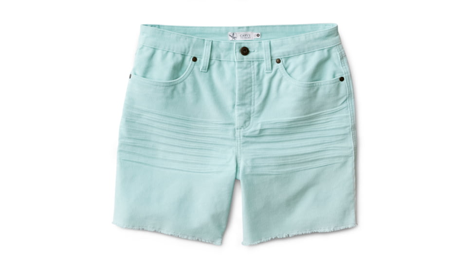 Carve Designs Oahu Hi Rise 6in Short - Womens, Sea Glass, 6, SHHR06-352-06