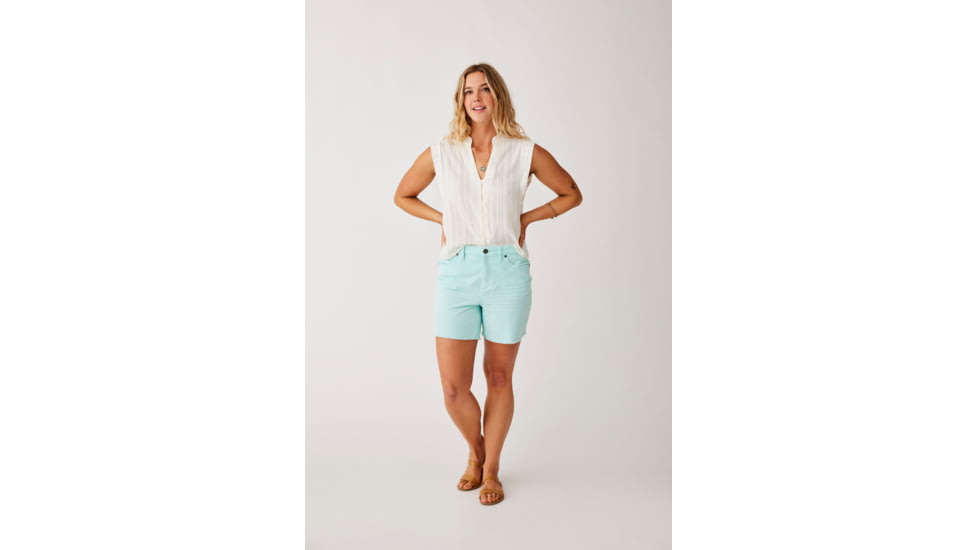Carve Designs Oahu Hi Rise 6in Short - Women's, Sea Glass, 6, SHHR06-352-06