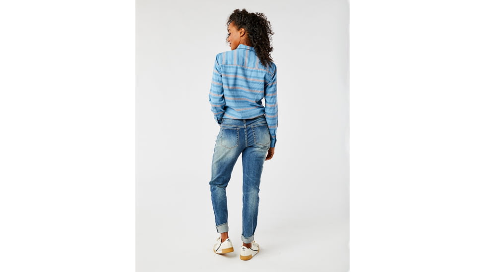 Carve Designs Perry Button Down - Womens, Lake Stripe, Small, TWRC55-908-SM