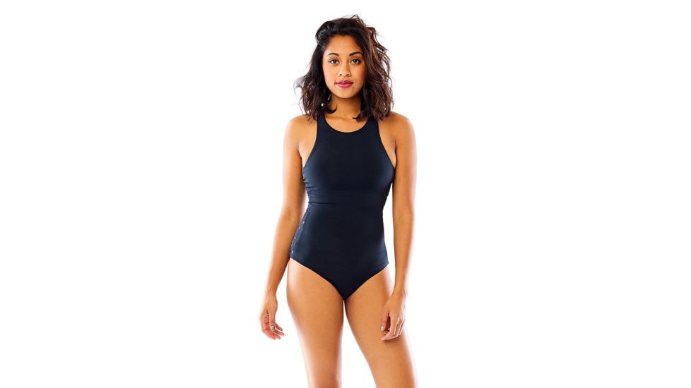 Carve Designs Sanitas One Piece Swimsuit, Womens, Black with Dash, SM, BFNS75-007-SM