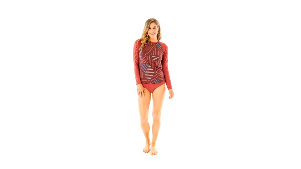 Carve Designs Sunset Rashguard - Womens, Merlot Sol, Extra Large, RGSU14-643-XL