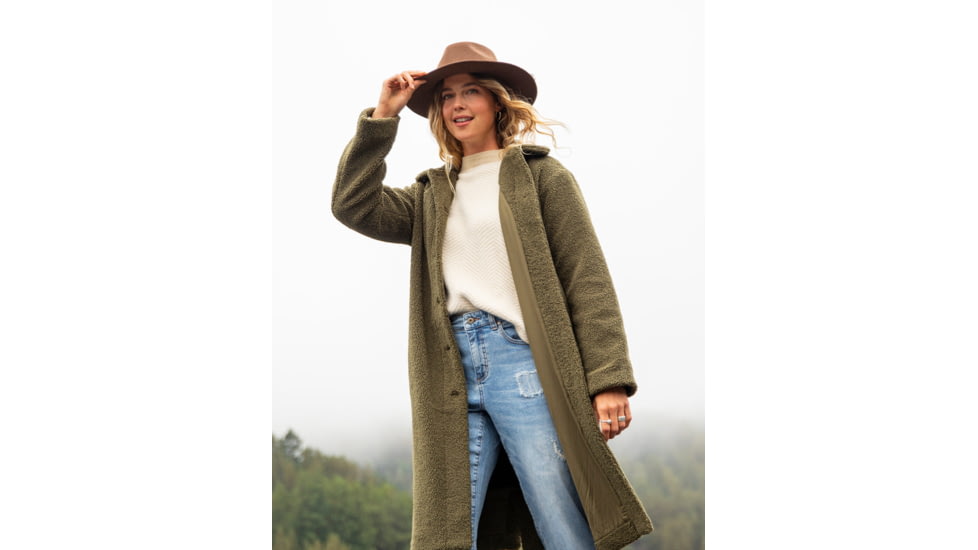 Carve Designs Sutton Boucle Jacket - Womens, Fir, Extra Small, JCLF25-392-XS