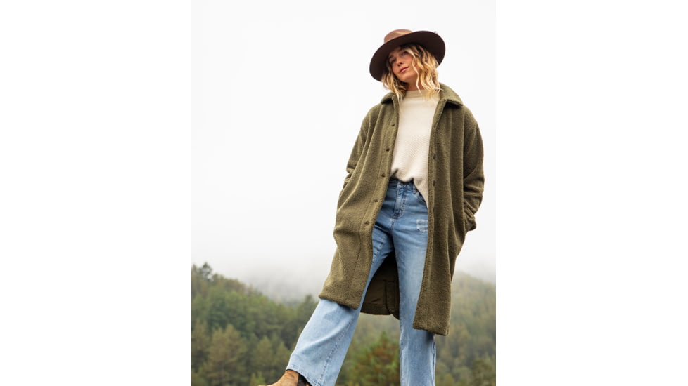 Carve Designs Sutton Boucle Jacket - Womens, Fir, Extra Small, JCLF25-392-XS