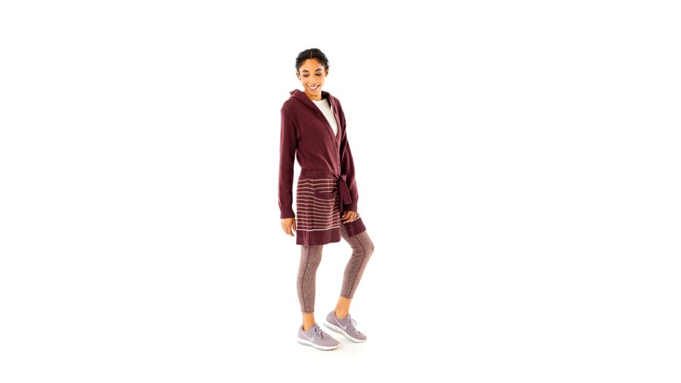 Carve Designs Williamette Hooded Cardigan - Womens, Merlot Mariner, Extra Small, SWWT18-639-XS